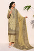 ETHNIC - 3PC LAWN EMBROIDERED SHIRT WITH ORGANZA EMBROIDERED DUPATTA AND TROUSER - Hml1741