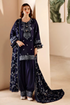 FLORENT - 3PC DHANAK EMBROIDERED SHIRT WITH DHANAK EMBROIDERED SHAWL AND TROUSER - HML2006