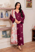 BATIK - 3PC DHANAK EMBROIDERED SHIRT WITH TWILL PRINTED SHAWL AND TROUSER - HML1805