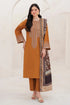 GARNET - 3PC LAWN EMBROIDERED SHIRT WITH MANAAR PRINTED DUPATTA AND TROUSER - HML2082