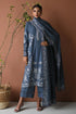 BATIK - 3PC DHANAK EMBROIDERED SHIRT WITH DHANAK EMBROIDERED SHAWL AND TROUSER - HML2487