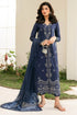 IZNIK - 3PC DHANAK EMBROIDERED SHIRT WITH TWILL PRINTED SHAWL AND TROUSER - HML2443