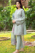 JAZMIN - 3PC DHANAK EMBROIDERED SHIRT AND ORGANZA PRINTED DUPATTA WITH TROUSER - HML2542