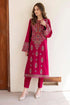 JAZMIN - 2PC DHANAK EMBROIDERED SHIRT WITH DHANAK TROUSER - Hml1472