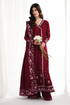REPUBLIC WOMENSWEAR - 3PC DHANAK EMBROIDERED SHIRT WITH DHANAK EMBROIDERED SHAWL AND TROUSER - HML2472