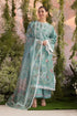 SOBIA NAZIR - 3PC LAWN CHIKANKAARI EMBROIDERED SHIRT WITH CHIFFON PRINTED DUPATTA AND TROUSER - HML2625