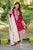 MUSHQ - 3PC DHANAK EMBROIDERED SHIRT WITH TWILL PRINTED SHAWL AND TROUSER - HML1832