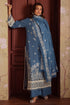 MAHNUR - 3PC DHANAK EMBROIDERED SHIRT WITH DHANAK EMBROIDERED SHAWL AND TROUSER - HML2491