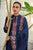 CROSS STITCH - 3PC DHANAK EMBROIDERED SHIRT WITH DHANAK EMBROIDERED SHAWL AND TROUSER - HML2429
