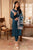NUREH - 3PC DHANAK EMBROIDERED SHIRT WITH TWILL PRINTED SHAWL AND TROUSER - Hml2392