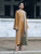 IZEL - 3PC DHANAK EMBROIDERED SHIRT WITH TWILL PRINTED SHAWL AND TROUSER - Hml2370