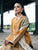 IZEL - 3PC DHANAK EMBROIDERED SHIRT WITH TWILL PRINTED SHAWL AND TROUSER - Hml2370