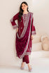 GARNET - 3PC LAWN EMBROIDERED SHIRT WITH CHIFFON EMBROIDERED DUPATTA AND TROUSER - HML2099