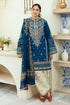 ZARA SHAH JAHAN - 3PC DHANAK EMBROIDERED SHIRT WITH TWILL PRINTED SHAWL AND TROUSER - Hml1653