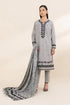 SAPPHIRE - 3PC KHADDAR EMBROIDERED SHIRT WITH TWILL PRINTED SHAWL AND TROUSER - HML1926