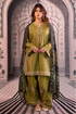 URGE - 3PC DHANAK EMBROIDERED SHIRT WITH TWILL PRINTED SHAWL AND TROUSER - Hml2367