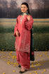 URGE - 3PC DHANAK EMBROIDERED SHIRT WITH TWILL PRINTED SHAWL AND TROUSER - Hml2385