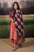 URGE - 3PC DHANAK EMBROIDERED SHIRT WITH TWILL PRINTED SHAWL AND TROUSER - HML2389