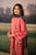 URGE - 3PC DHANAK EMBROIDERED SHIRT WITH TWILL PRINTED SHAWL AND TROUSER - HML2389