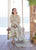 QALAMKAR - 3PC LAWN CHIKANKAARI EMBROIDERED SHIRT WITH ORGANZA EMBROIDERED DUPATTA AND TROUSER - Hml2186