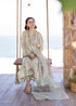 QALAMKAR - 3PC LAWN CHIKANKAARI EMBROIDERED SHIRT WITH ORGANZA EMBROIDERED DUPATTA AND TROUSER - Hml2186