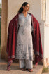 IMAGE - 3PC DHANAK EMBROIDERED SHIRT WITH DHANAK EMBROIDERED SHAWL AND TROUSER - HML2447