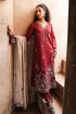 IMAGE - 3PC DHANAK EMBROIDERED SHIRT WITH DHANAK EMBROIDERED SHAWL AND TROUSER - HML2548