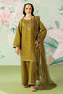 NAQSHI - 3PC DHANAK EMBROIDERED SHIRT WITH COTTON NET EMBROIDERED DUPATTA AND TROUSER - HML2399