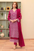 MIRAKHI - 3PC LAWN CHIKANKAARI EMBROIDERED SHIRT WITH LAWN TUBE SLUB DUPATTA AND TROUSER - Hml2258