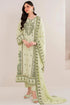 GARNET - 3PC DHANAK EMBROIDERED SHIRT WITH DHANAK EMBROIDERED SHAWL AND TROUSER - HML2404