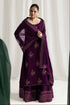 ZAIB - 3PC SILK EMBROIDERED SHIRT WITH ORGANZA EMBROIDERED DUPATTA AND TROUSER - HML2918