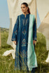 ZARA SHAHJAHAN - 3PC DHANAK EMBROIDERED SHIRT WITH TWILL PRINTED SHAWL AND TROUSER - HML1887