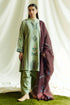 ZARA SHAHJAHAN - 3PC DHANAK EMBROIDERED SHIRT WITH TWILL PRINTED SHAWL AND TROUSER - HML1888