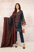 MARIA B - 3PC DHANAK EMBROIDERED SHIRT WITH TWILL PRINTED SHAWL AND TROUSER - HML1870