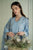 CROSS STITCH - 3PC DHANAK EMBROIDERED SHIRT WITH TWILL PRINTED SHAWL AND TROUSER - Hml2322