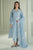 CROSS STITCH - 3PC DHANAK EMBROIDERED SHIRT WITH TWILL PRINTED SHAWL AND TROUSER - Hml2322