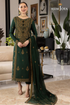 ASIM JOFA - 3PC DHANAK EMBROIDERED SHIRT WITH CHIFFON EMBROIDERED DUPATTA AND TROUSER - Hml2414