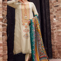 MARIA B - 3PC  Lawn  EMBROIDERED SHIRT WITH PRINTED PASHMINA SHAWL AND TROUSER - HML1478