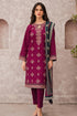 JAZMIN - 3PC LAWN EMBROIDERED SHIRT WITH DIAMOND PRINTED DUPATTA AND TROUSER - HML1399